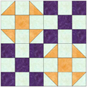 Tic Tac Toe quilt block www.dlstewart.com